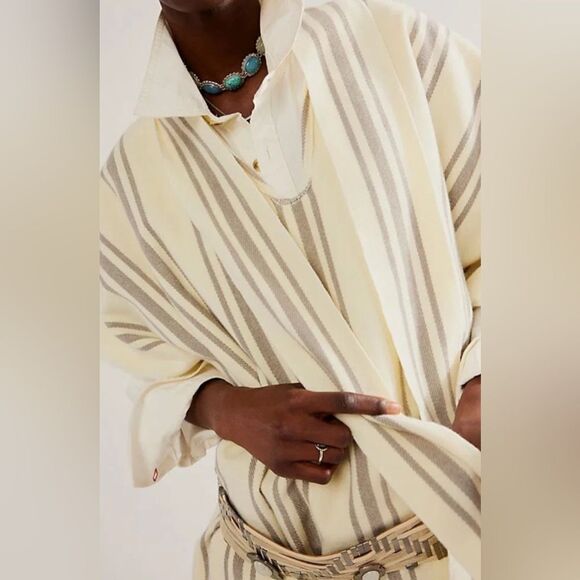 Free People Mountain Top Striped Poncho - Picture 4 of 8